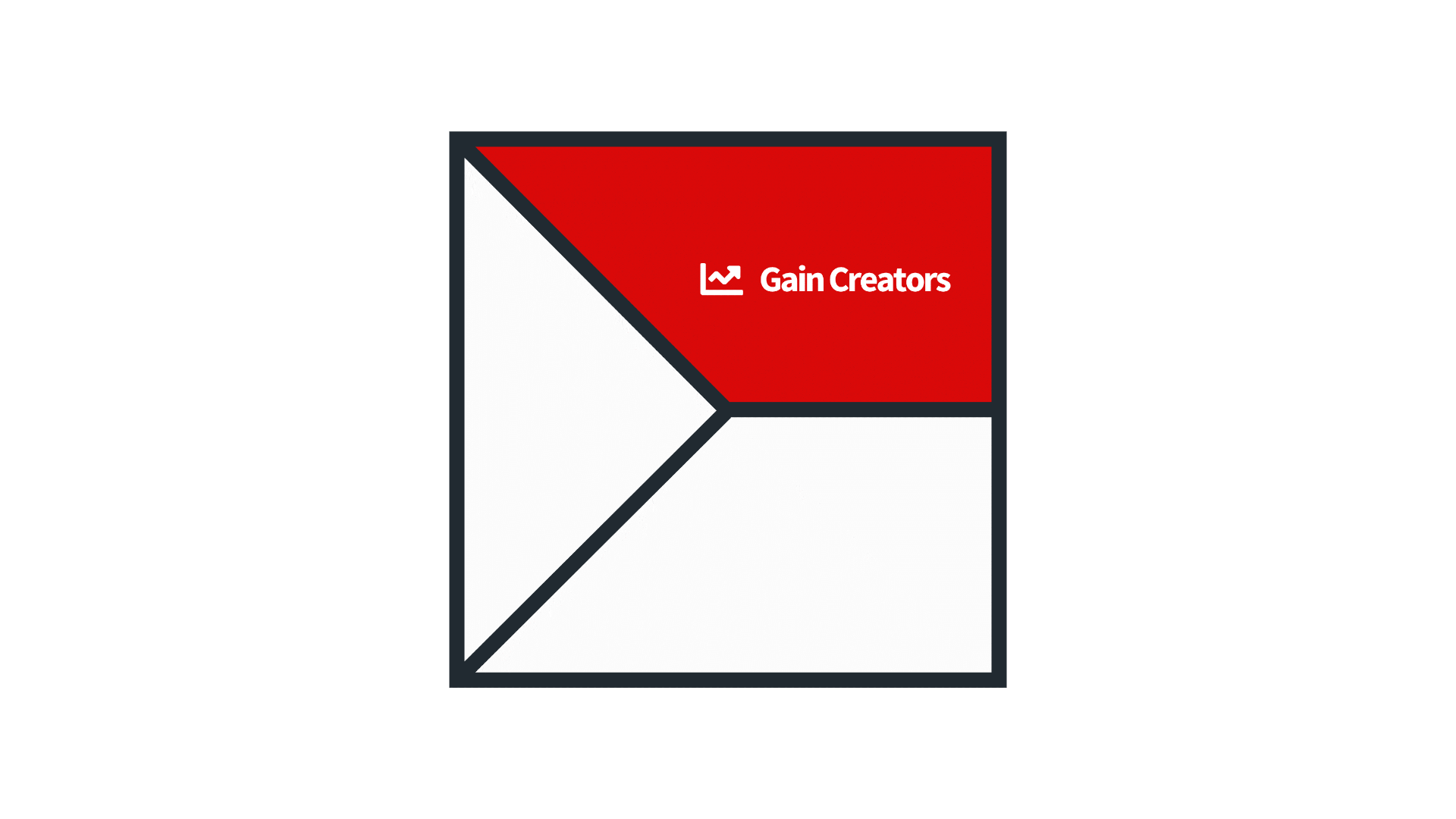 Die Value Map aus dem Value Proposition Canvas mit Fokus auf den Bereich Gain Creators. Das Quadrat ist in drei Segmente unterteilt, wobei das rot hervorgehobene Segment die Gewinnbringer (Gain Creators) darstellt – also die Aspekte des Wertangebots, die für den Kunden einen zusätzlichen Nutzen schaffen oder positive Effekte verstärken.