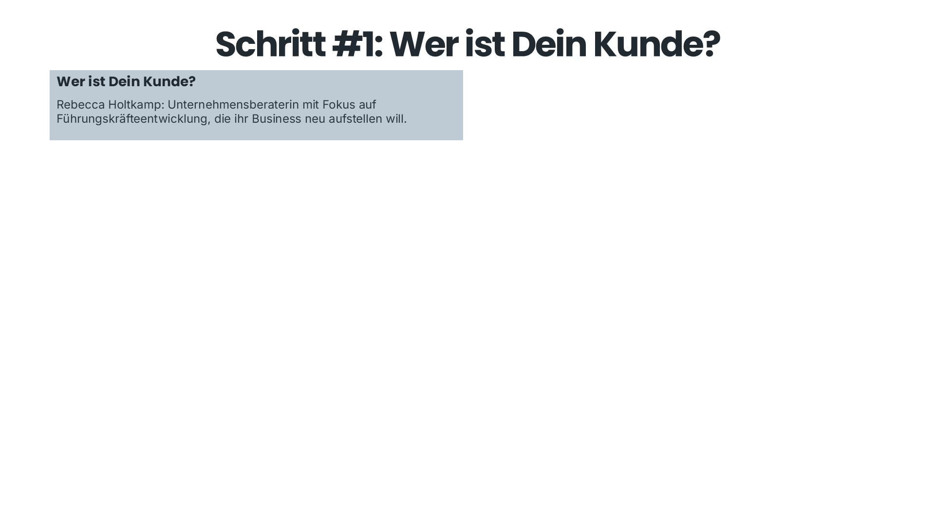 Customer Journey Map - Schritt #1: Wer ist Dein Kunde?